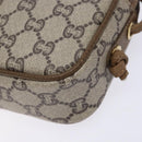 GUCCI GG Plus Supreme Shoulder Bag PVC Beige Gold Auth sw1190-10