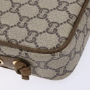 GUCCI GG Plus Supreme Shoulder Bag PVC Beige Gold Auth sw1190-11