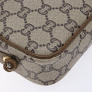 GUCCI GG Plus Supreme Shoulder Bag PVC Beige Gold Auth sw1190-13