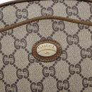 GUCCI GG Plus Supreme Shoulder Bag PVC Beige Gold Auth sw1190-14