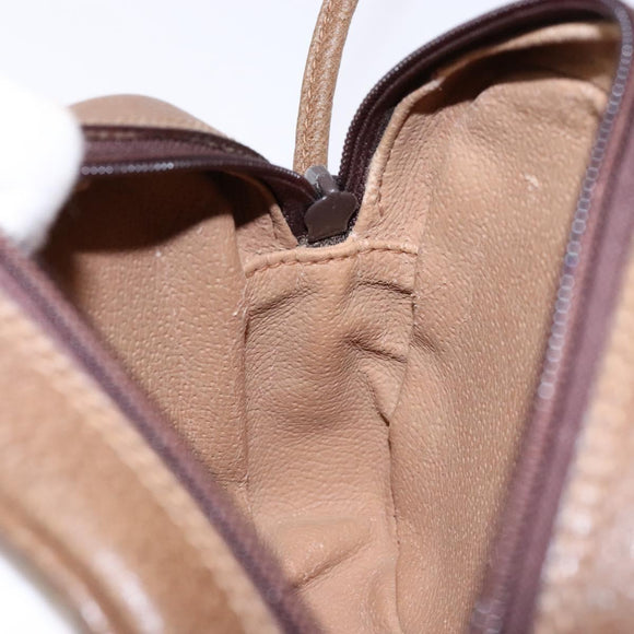 GUCCI GG Plus Supreme Shoulder Bag PVC Beige Gold Auth sw1190