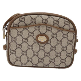 GUCCI GG Plus Supreme Shoulder Bag PVC Beige Gold Auth sw1190 - 0