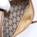 GUCCI GG Plus Supreme Shoulder Bag PVC Beige Gold Auth sw1190-20