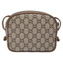 GUCCI GG Plus Supreme Shoulder Bag PVC Beige Gold Auth sw1190-3