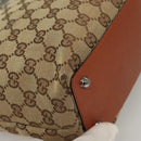 GUCCI GG Canvas Tote Bag Beige Silver 120840 Auth sw1192-15