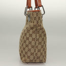 GUCCI GG Canvas Tote Bag Beige Silver 120840 Auth sw1192-3