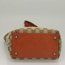 GUCCI GG Canvas Tote Bag Beige Silver 120840 Auth sw1192-5