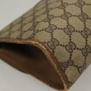 GUCCI GG Supreme Web Sherry Line Clutch Bag PVC Beige Gold 89 01 031 Auth sw1195-15
