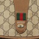 GUCCI GG Supreme Web Sherry Line Clutch Bag PVC Beige Gold 89 01 031 Auth sw1195-8