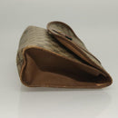 GUCCI GG Supreme Web Sherry Line Clutch Bag PVC Beige Gold 89 01 031 Auth sw1195-3