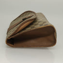 GUCCI GG Supreme Web Sherry Line Clutch Bag PVC Beige Gold 89 01 031 Auth sw1195-4