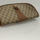 GUCCI GG Supreme Web Sherry Line Clutch Bag PVC Beige Gold 89 01 031 Auth sw1195-5