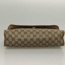 GUCCI GG Supreme Web Sherry Line Clutch Bag PVC Beige Gold 89 01 031 Auth sw1195-6