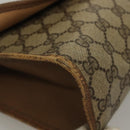 GUCCI GG Supreme Web Sherry Line Clutch Bag PVC Beige Gold 89 01 031 Auth sw1195-7