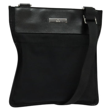 GUCCI Shoulder Bag Nylon Black Silver 019 0348 Auth sw1199