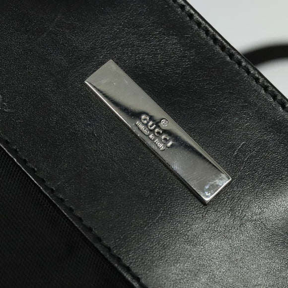 GUCCI Shoulder Bag Nylon Black Silver 019 0348 Auth sw1199