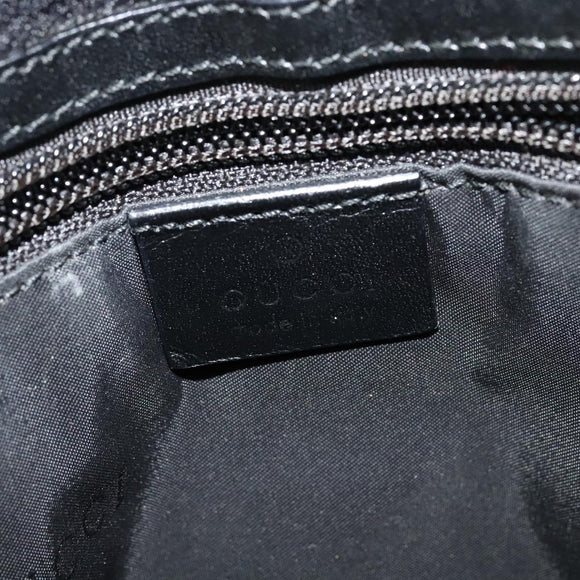 GUCCI Shoulder Bag Nylon Black Silver 019 0348 Auth sw1199