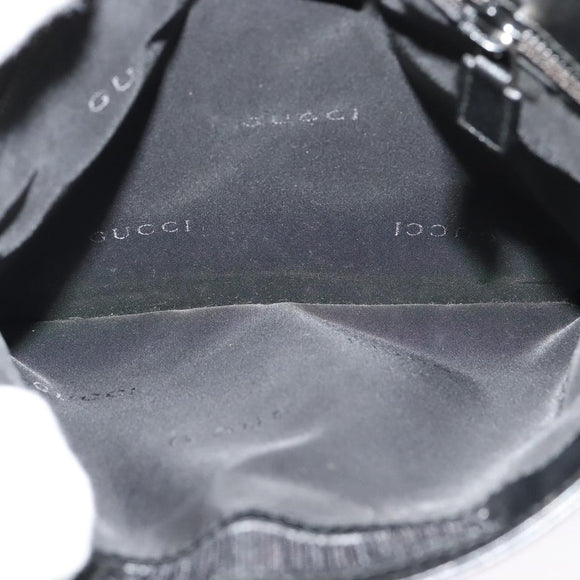 GUCCI Shoulder Bag Nylon Black Silver 019 0348 Auth sw1199