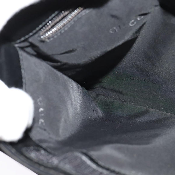 GUCCI Shoulder Bag Nylon Black Silver 019 0348 Auth sw1199