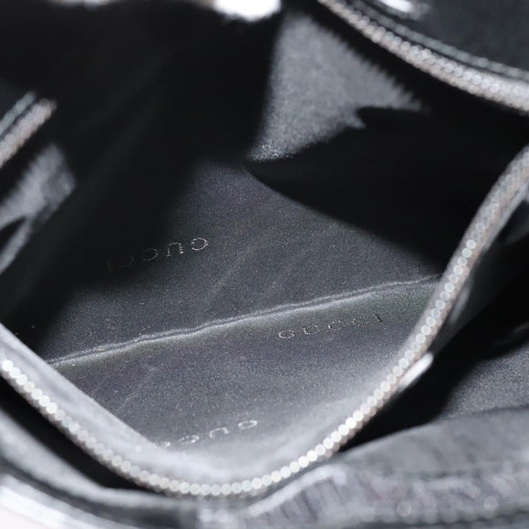GUCCI Shoulder Bag Nylon Black Silver 019 0348 Auth sw1199