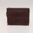 GUCCI Cartier GG Supreme Clutch Bag Leather PVC 2Set Beige Bordeaux Auth sw1201-10