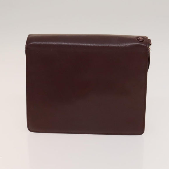 GUCCI Cartier GG Supreme Clutch Bag Leather PVC 2Set Beige Bordeaux Auth sw1201