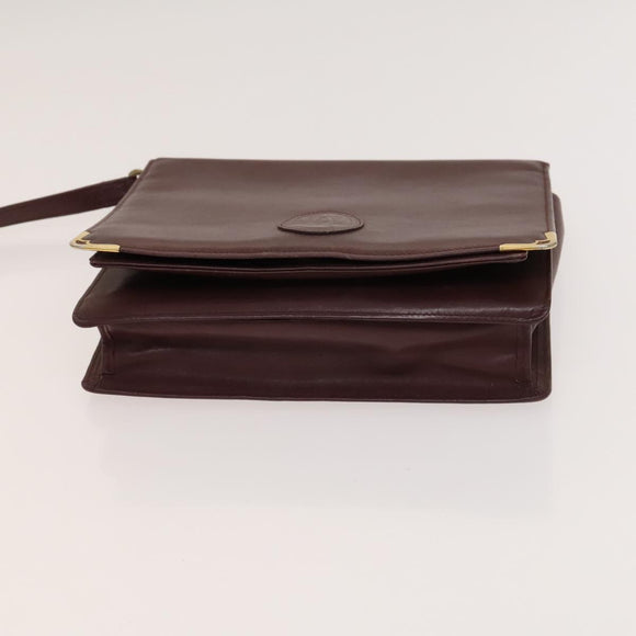 GUCCI Cartier GG Supreme Clutch Bag Leather PVC 2Set Beige Bordeaux Auth sw1201