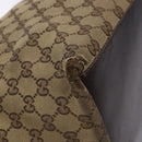 GUCCI GG Canvas Web Sherry Line Tote Bag Beige Silver 131230 Auth sw1202-14