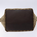 GUCCI GG Canvas Web Sherry Line Tote Bag Beige Silver 131230 Auth sw1202-5