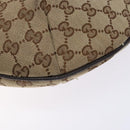 GUCCI GG Canvas Web Sherry Line Shoulder Bag Beige Silver 181092 Auth sw1203-10