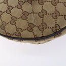 GUCCI GG Canvas Web Sherry Line Shoulder Bag Beige Silver 181092 Auth sw1203-11