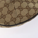 GUCCI GG Canvas Web Sherry Line Shoulder Bag Beige Silver 181092 Auth sw1203-12