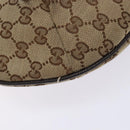 GUCCI GG Canvas Web Sherry Line Shoulder Bag Beige Silver 181092 Auth sw1203-13