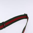 GUCCI GG Canvas Web Sherry Line Shoulder Bag Beige Silver 181092 Auth sw1203-8