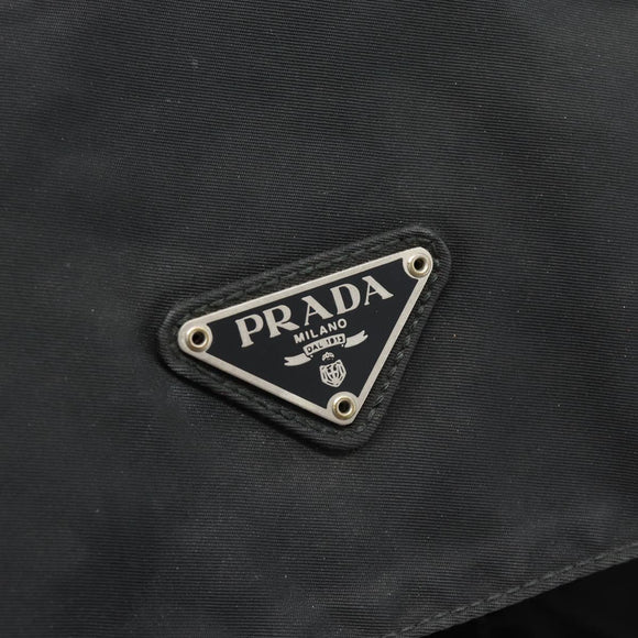 PRADA Shoulder Bag Nylon Black Silver Auth sw1204