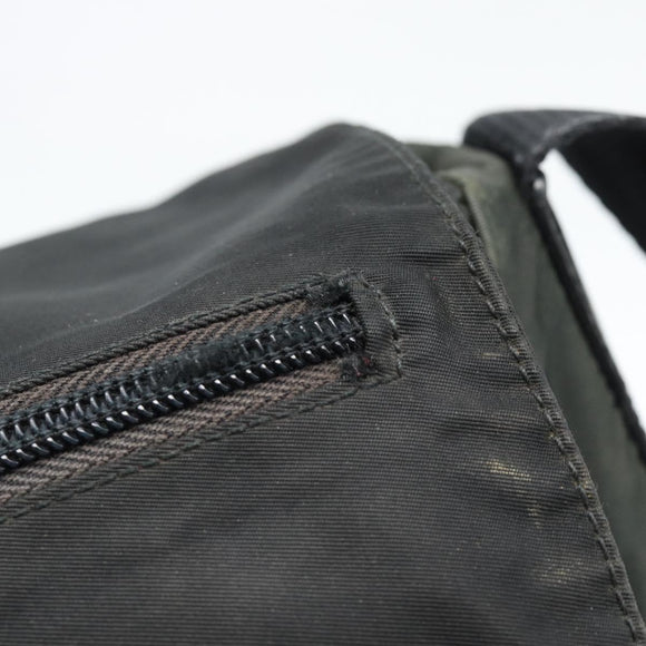 PRADA Shoulder Bag Nylon Black Silver Auth sw1204