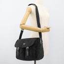 PRADA Shoulder Bag Nylon Black Silver Auth sw1204-29