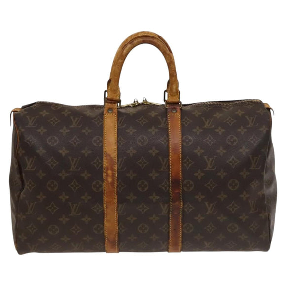 LOUIS VUITTON Monogram Keepall 45 Boston Bag M41428 LV Auth sw1206