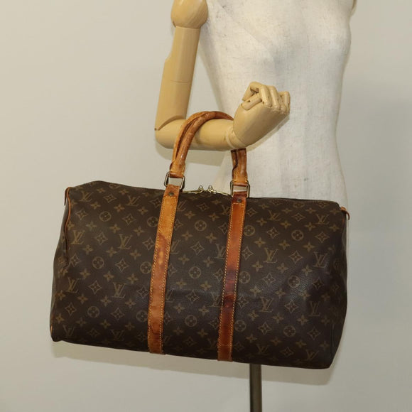 LOUIS VUITTON Monogram Keepall 45 Boston Bag M41428 LV Auth sw1206
