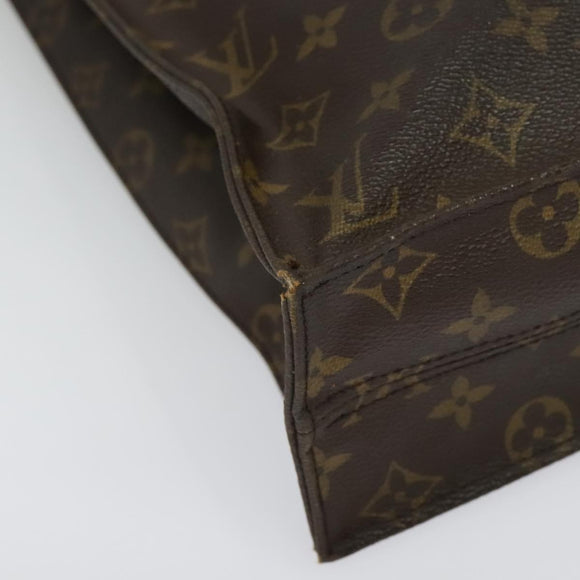 LOUIS VUITTON Monogram Sac Plat Hand Bag M51140 LV Auth sw1208