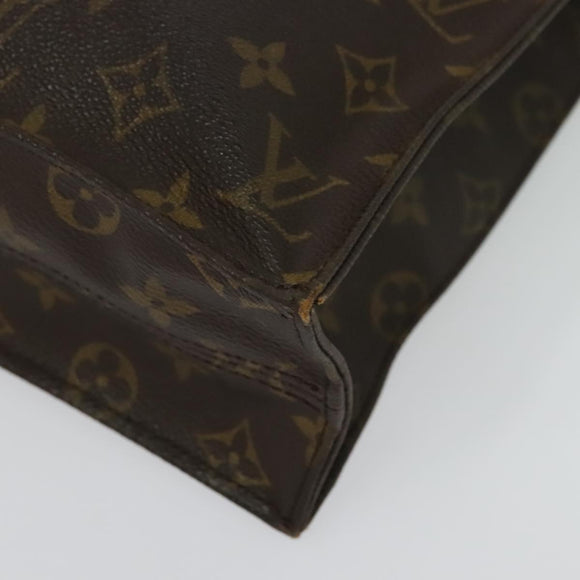LOUIS VUITTON Monogram Sac Plat Hand Bag M51140 LV Auth sw1208