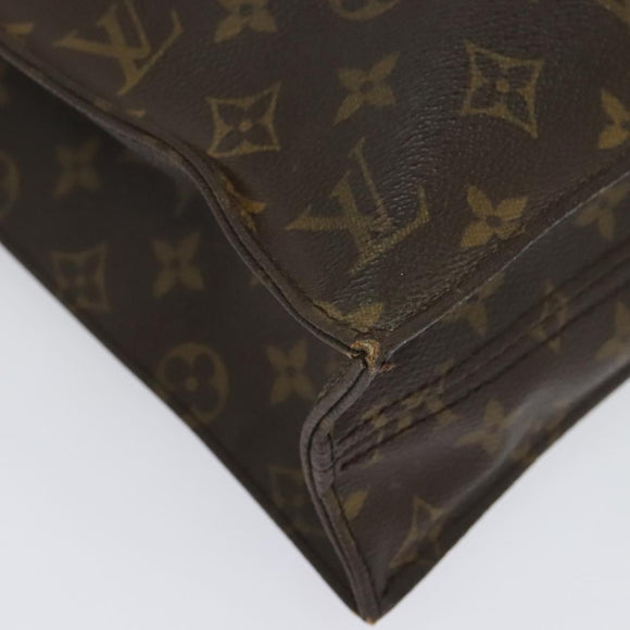 LOUIS VUITTON Monogram Sac Plat Hand Bag M51140 LV Auth sw1208