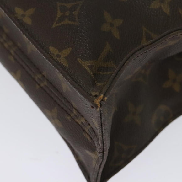 LOUIS VUITTON Monogram Sac Plat Hand Bag M51140 LV Auth sw1208