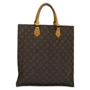LOUIS VUITTON Monogram Sac Plat Hand Bag M51140 LV Auth sw1208-13
