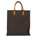 LOUIS VUITTON Monogram Sac Plat Hand Bag M51140 LV Auth sw1208-2