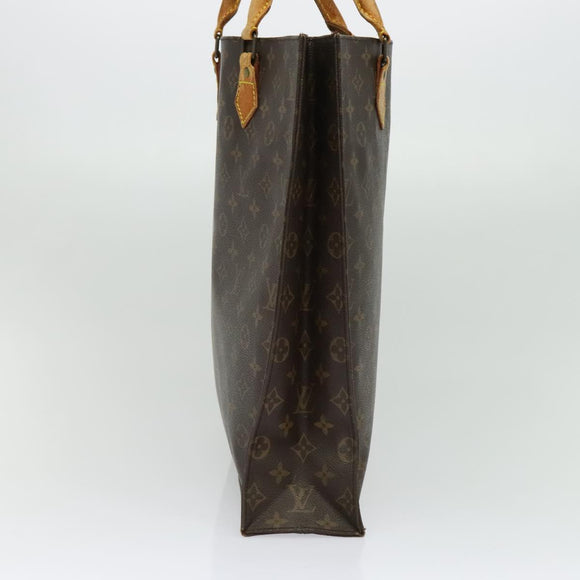 LOUIS VUITTON Monogram Sac Plat Hand Bag M51140 LV Auth sw1208