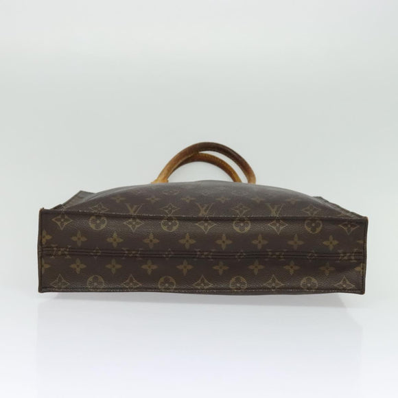 LOUIS VUITTON Monogram Sac Plat Hand Bag M51140 LV Auth sw1208