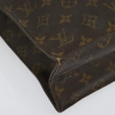 LOUIS VUITTON Monogram Sac Plat Hand Bag M51140 LV Auth sw1209-9