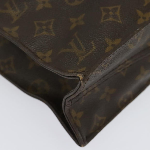 LOUIS VUITTON Monogram Sac Plat Hand Bag M51140 LV Auth sw1209