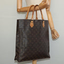 LOUIS VUITTON Monogram Sac Plat Hand Bag M51140 LV Auth sw1209-19